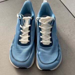 Blue and White Athletic Sneakers